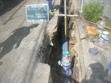 高知市上下水道局 日の出町・知寄町一丁目配水管布設替工事3